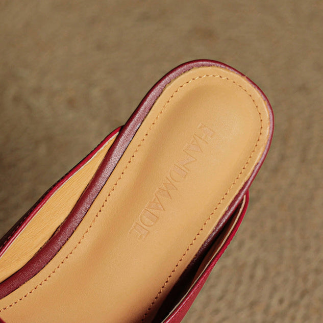 Miral | Square-Toe Mary Jane Flat Mules