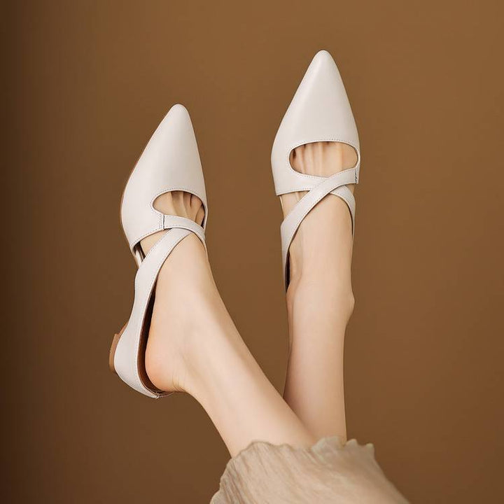 Selva | Pointed-Toe Cutout Strap Mules