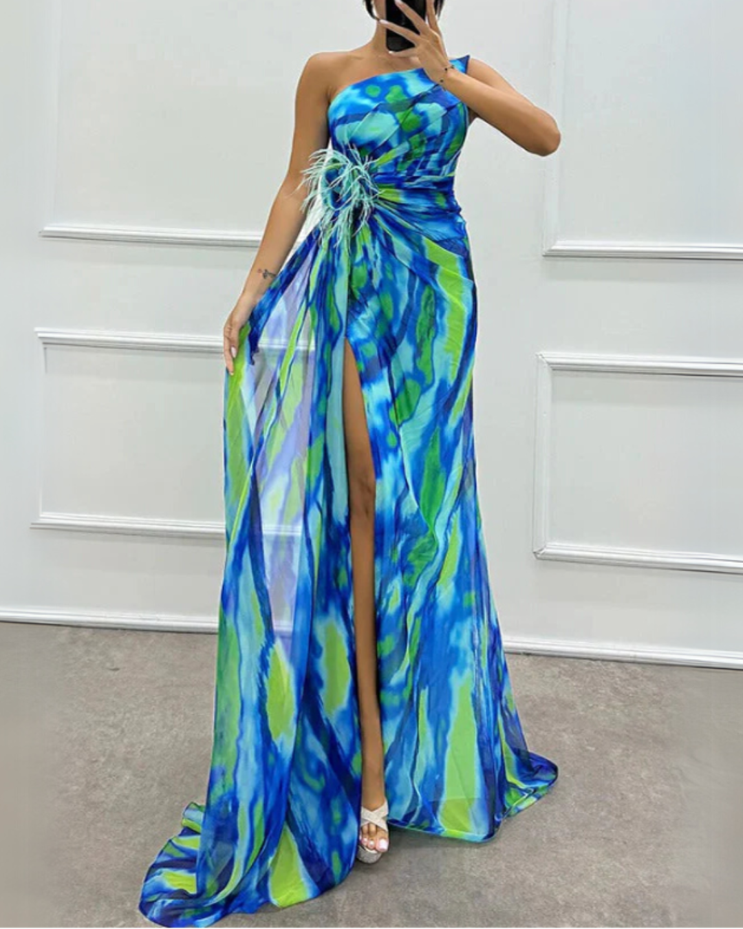 Helen | Vibrant Draped Dress