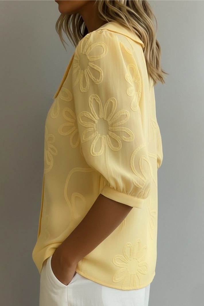 Fiora │ Elegant Floral Blouse