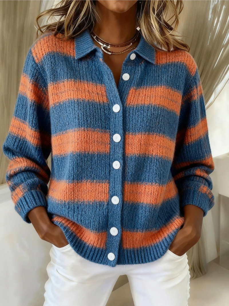 Livia | Striped Hoodie Blouse