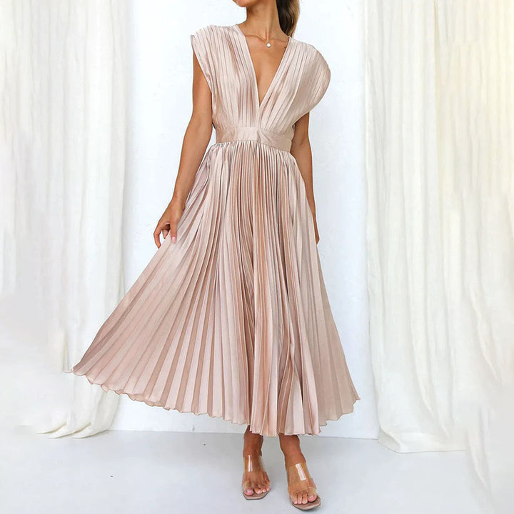 Lily | Timeless Pleated Midi Dress