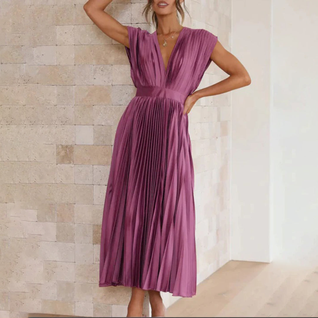 Lily | Timeless Pleated Midi Dress