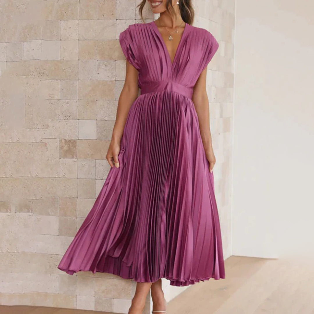 Lily | Timeless Pleated Midi Dress