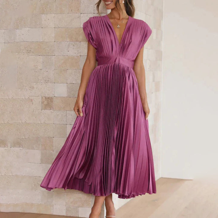 Lily | Timeless Pleated Midi Dress