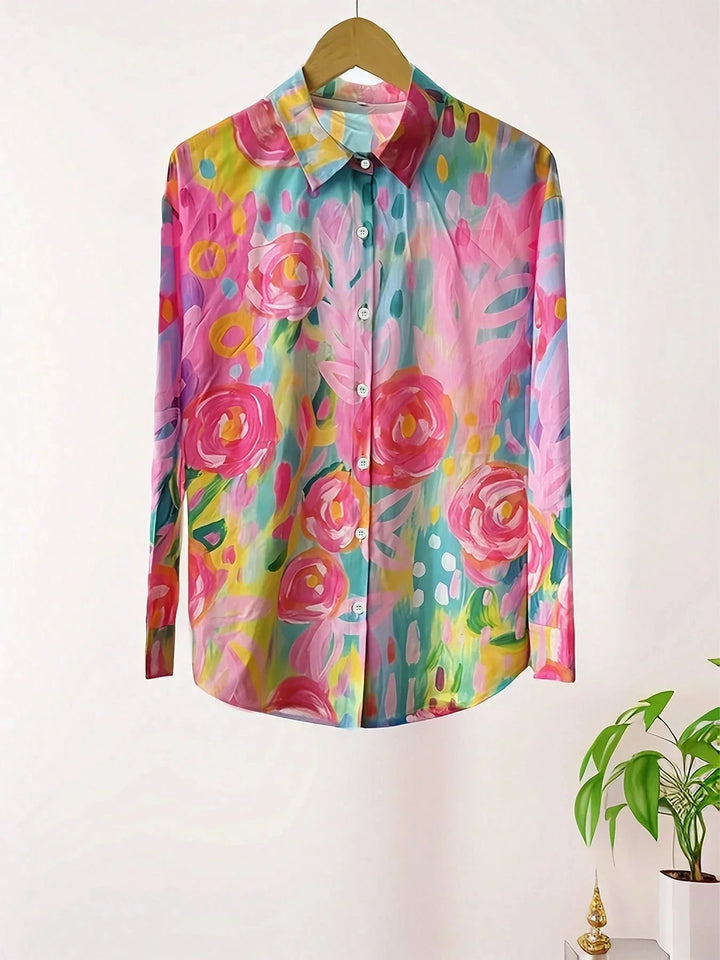 Terri | Colourful Blouse with Playful Print