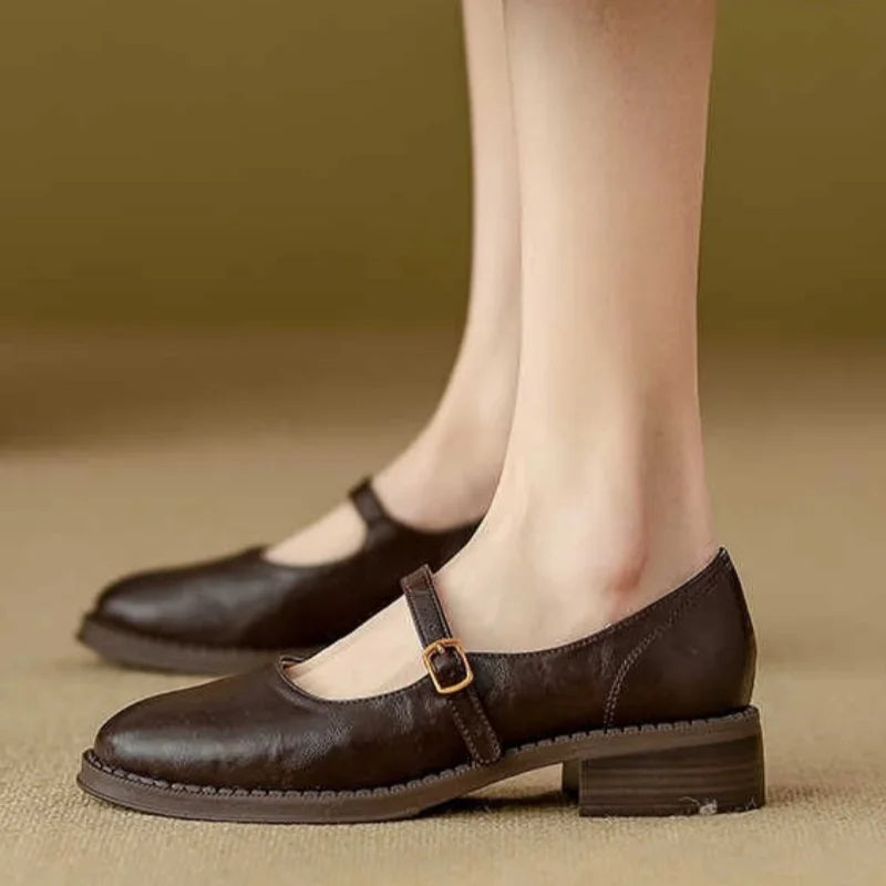 Classic Comfort Mary Janes Made Of Real Leather
