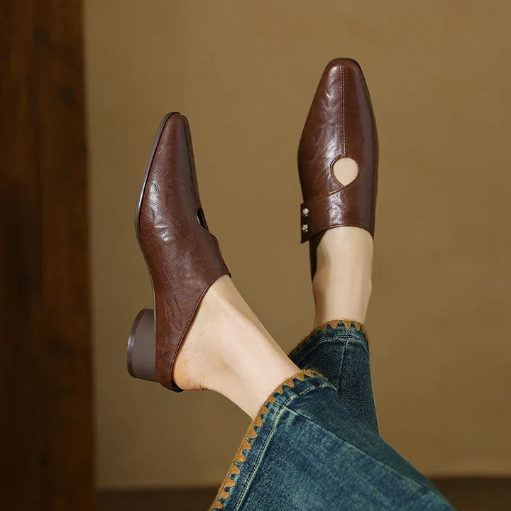 Agnit | Pointed-Toe Cutout Accent Mules