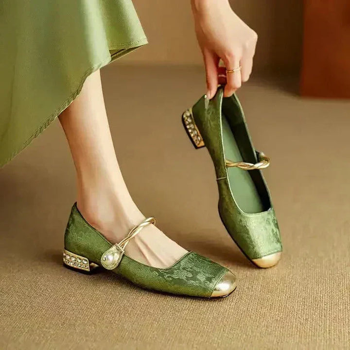 Pearl Strap Vintage Mary Jane Heels