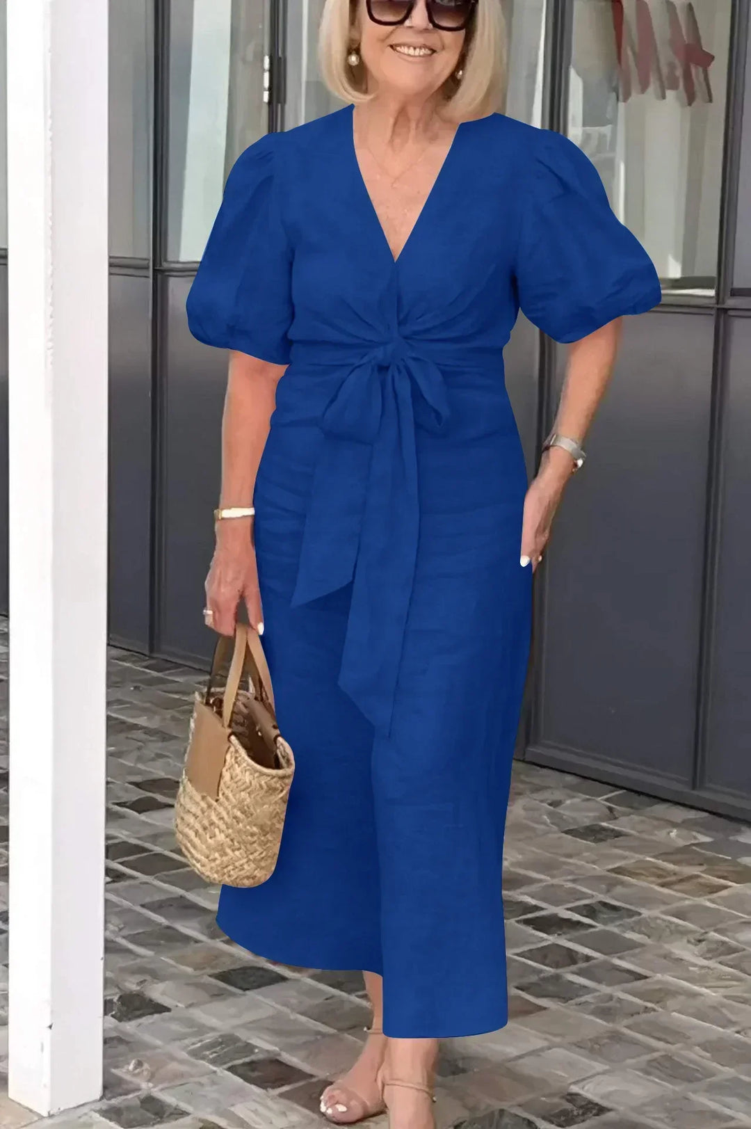 Natasha | Elegant V-Neck Dress