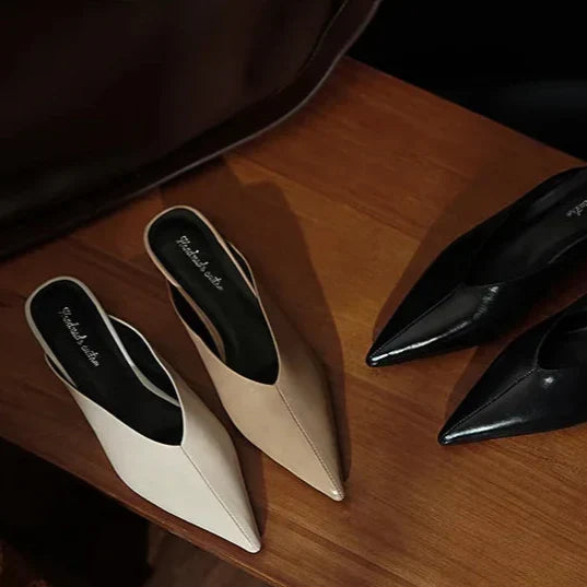 Eneva | Pointed-Toe Minimalist Slip-On Mules