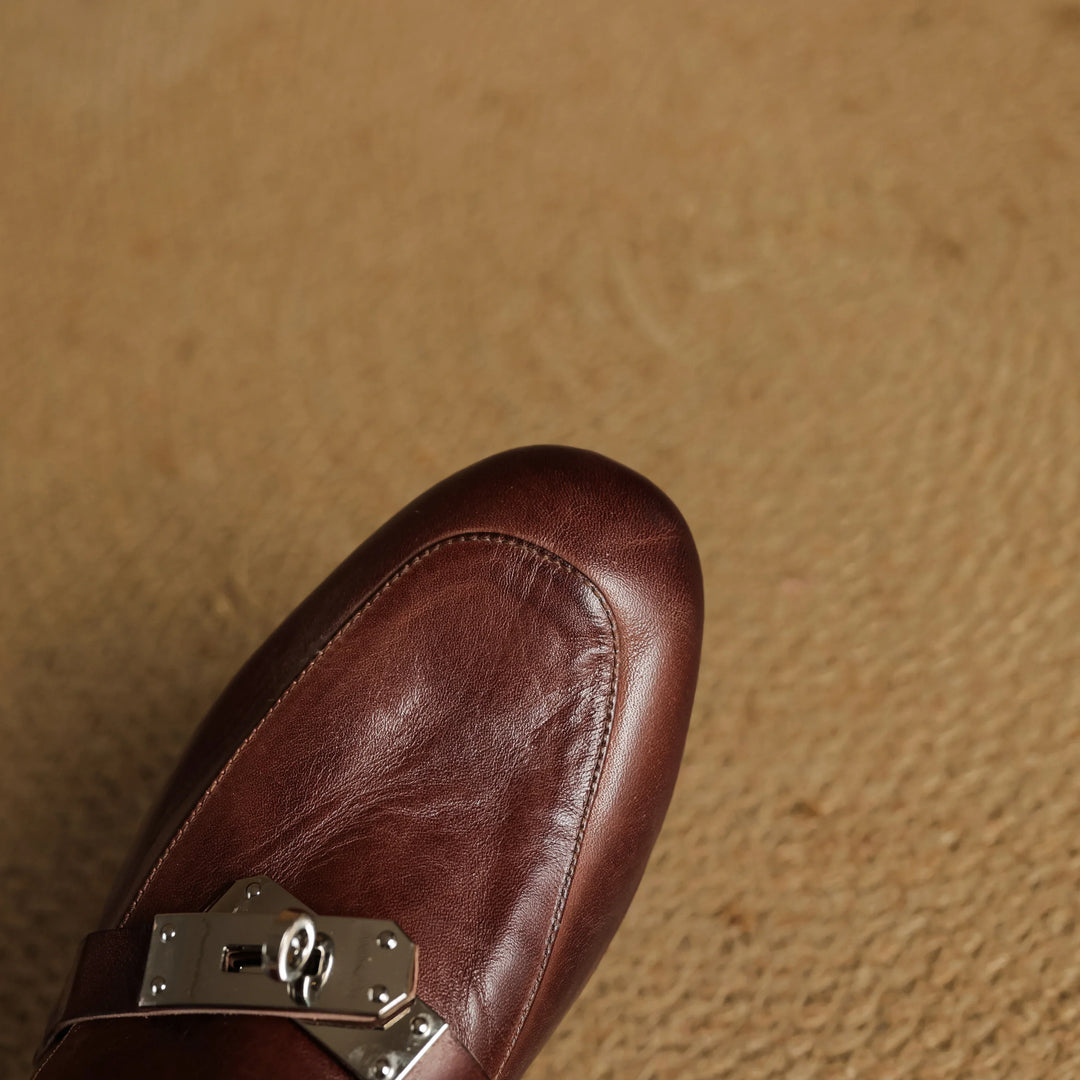 Carla | Rounded-Toe Hardware Accent Mules