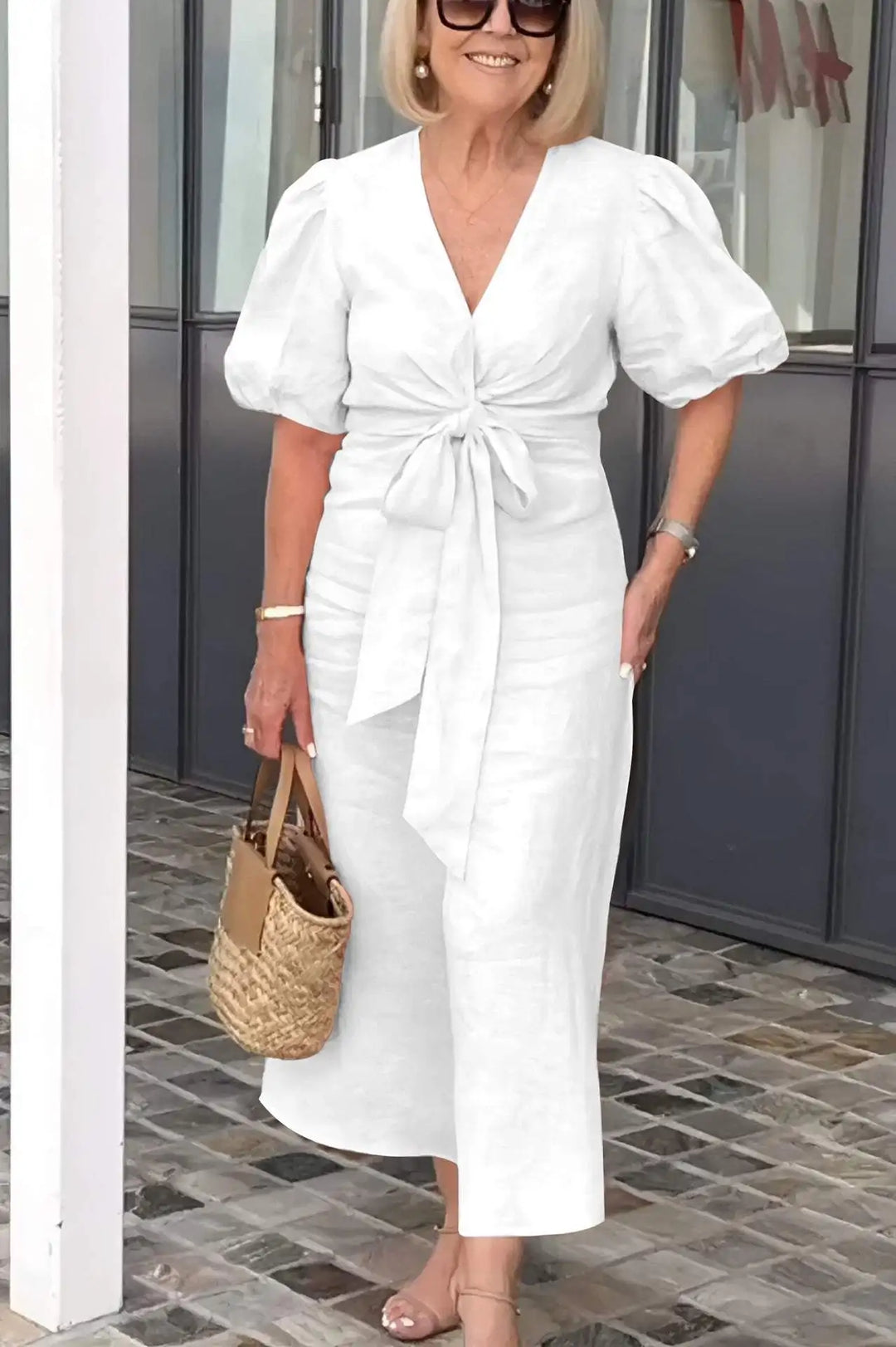 Natasha | Elegant V-Neck Dress