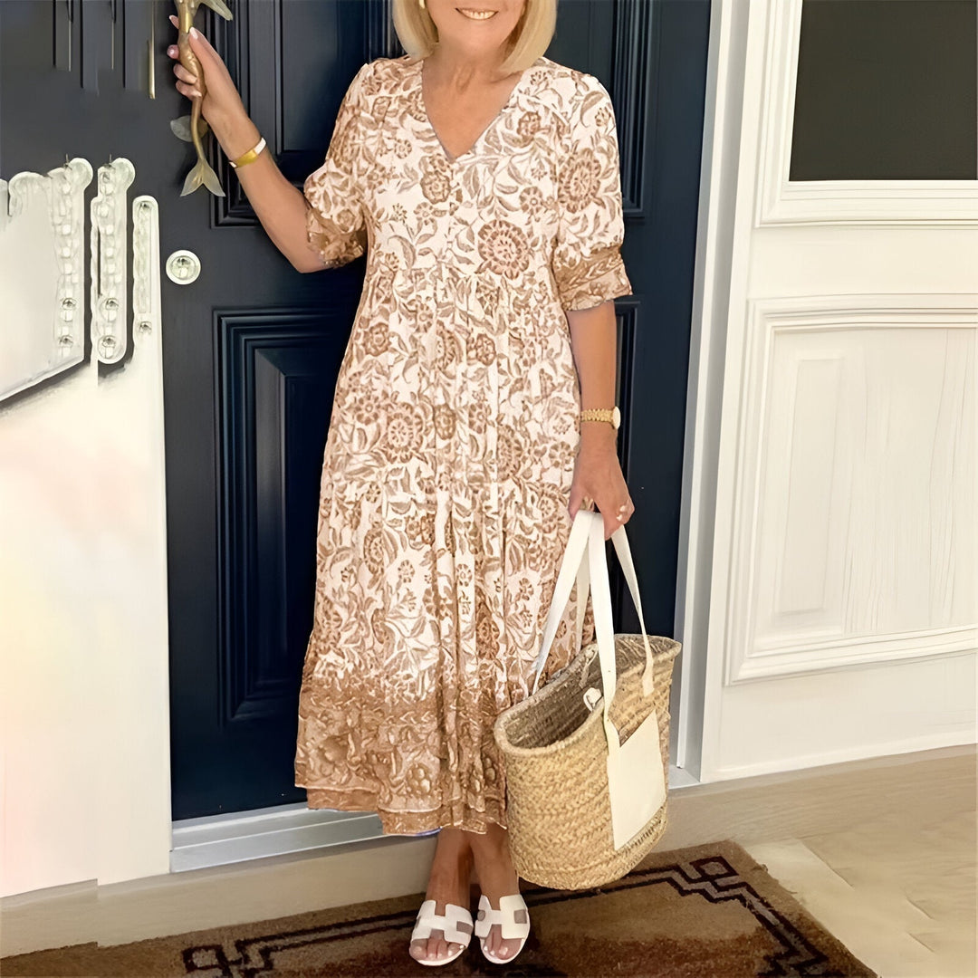 Rosetta | V-Neck Bohemian Dress