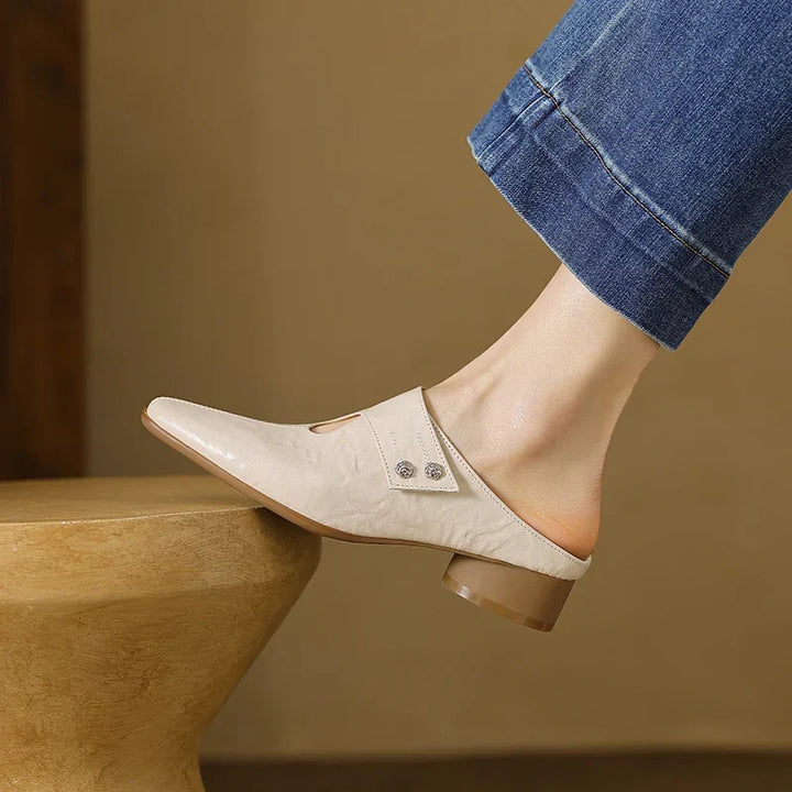 Agnit | Pointed-Toe Cutout Accent Mules