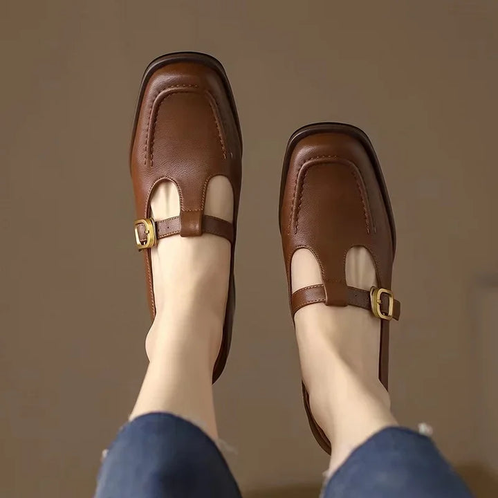Ysolenne | Classic Stylish T-Strap Pumps