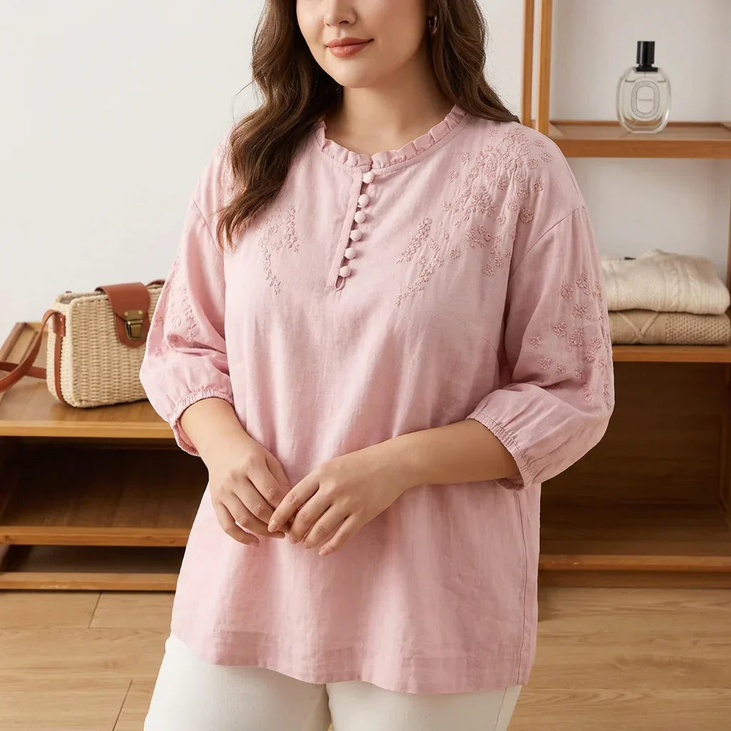 Amaya | Floral Button-Front Blouse