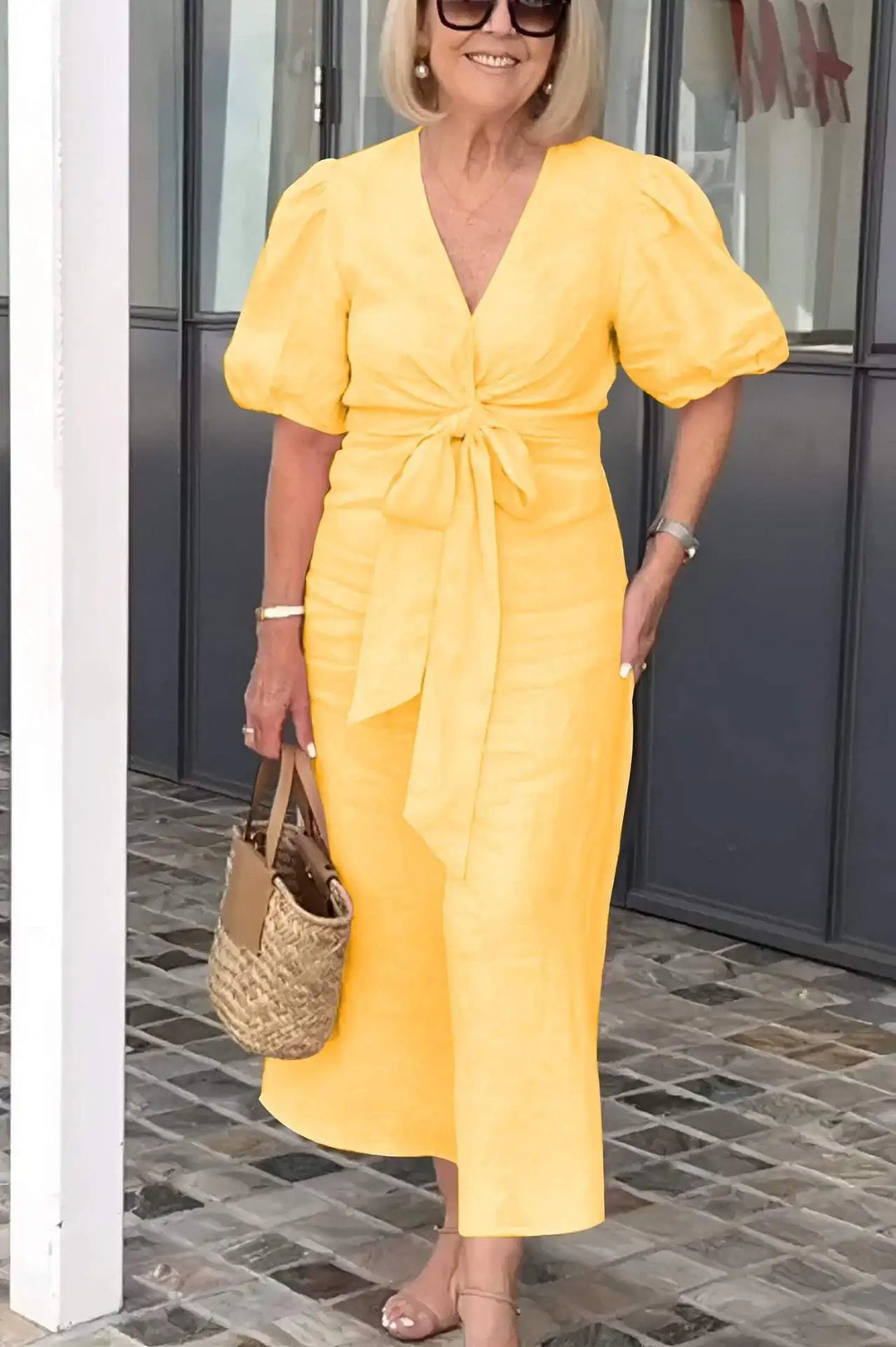 Natasha | Elegant V-Neck Dress