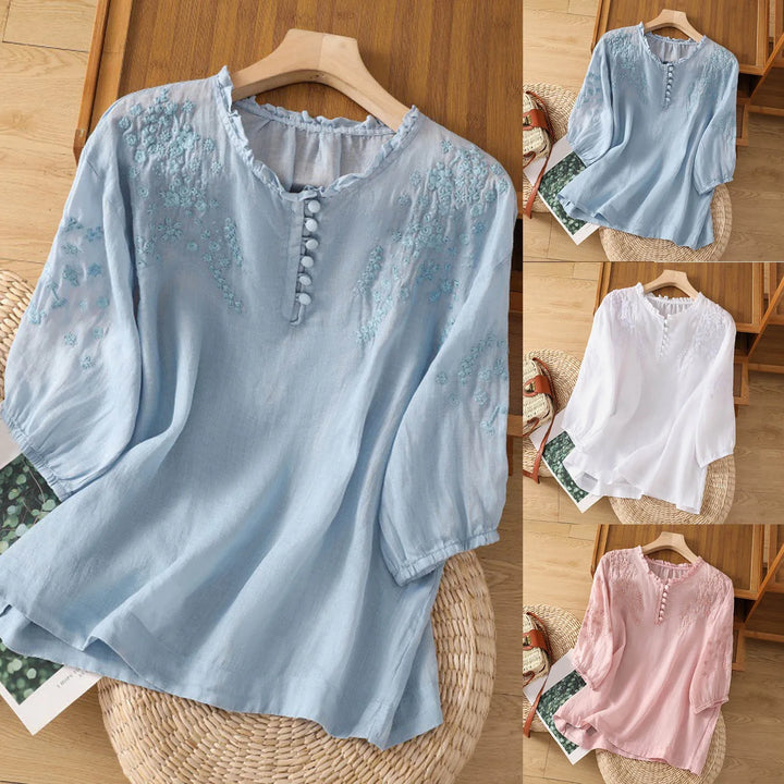 Amaya | Floral Button-Front Blouse