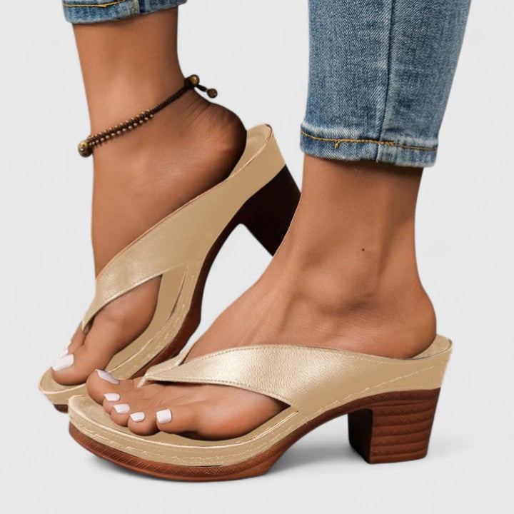 Supportive Occasion Real Leather Heels