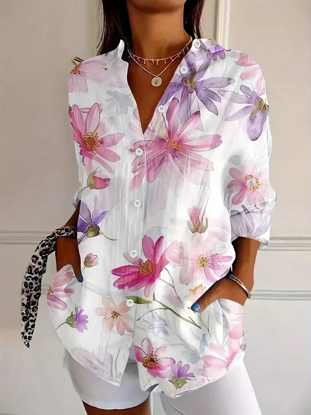 Terri | Colourful Blouse with Playful Print