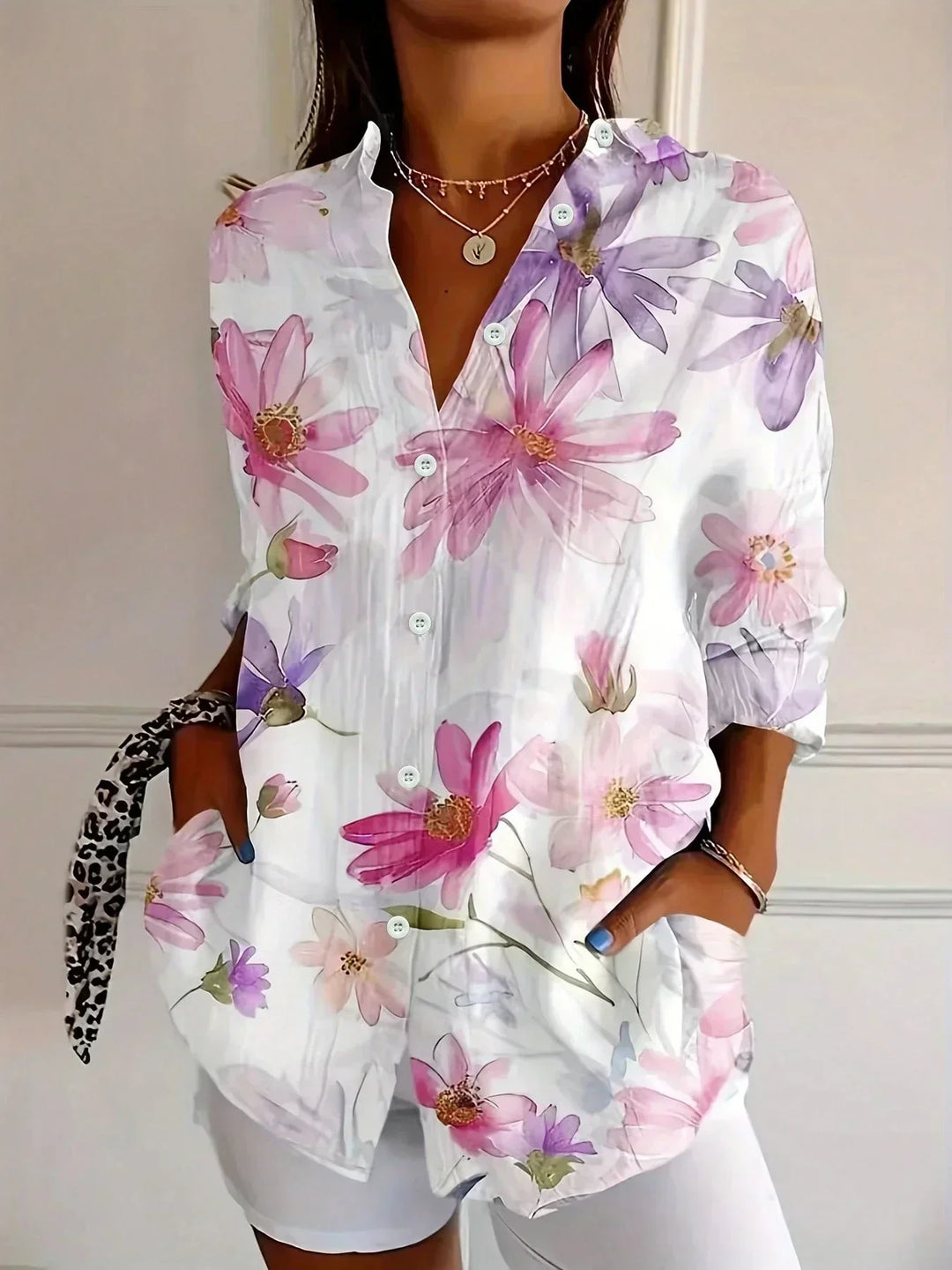 Selma | Colourful Blouse with Playful Print