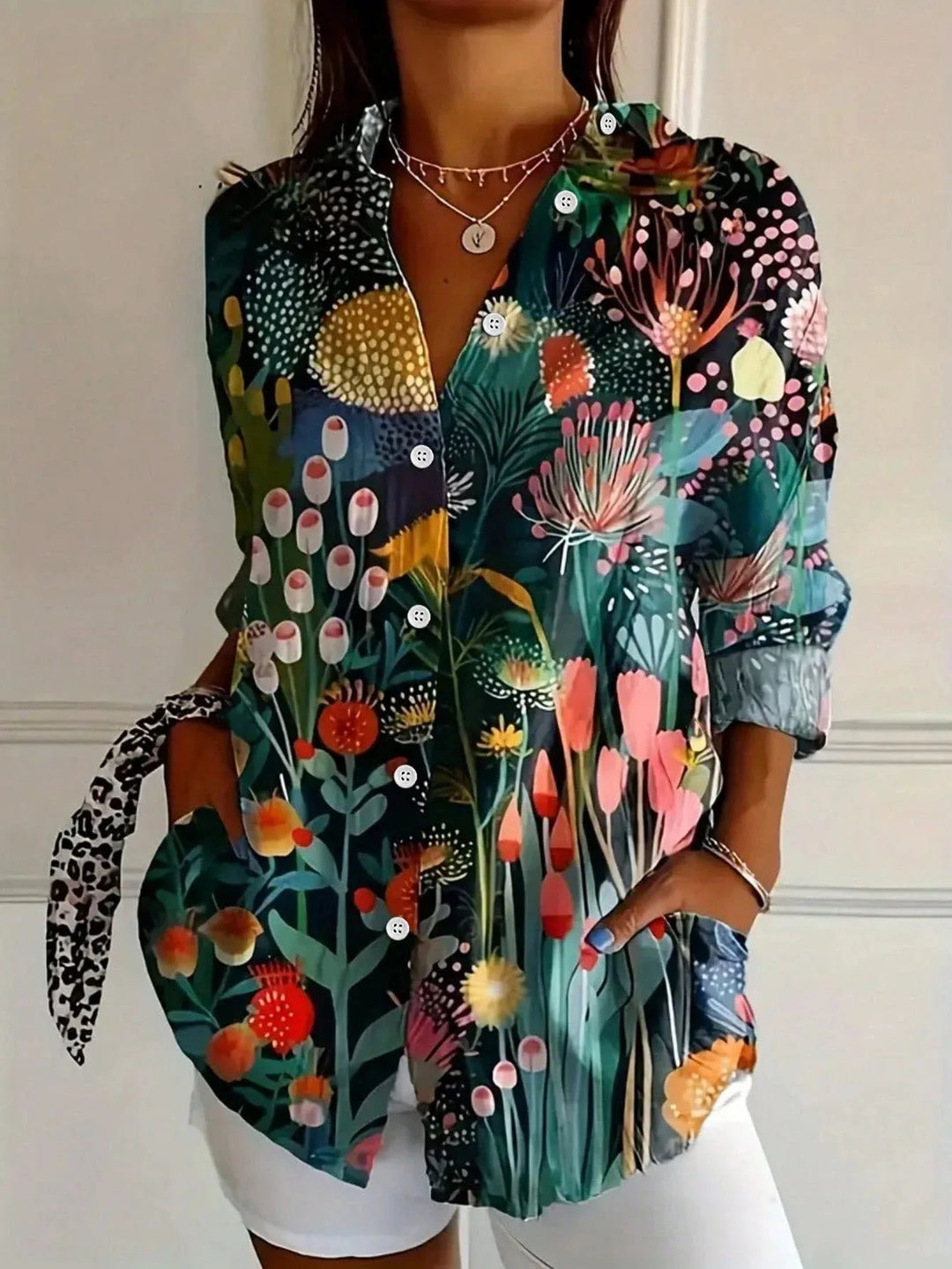 Terri | Colourful Blouse with Playful Print
