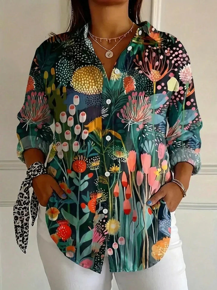 Selma | Colourful Blouse with Playful Print