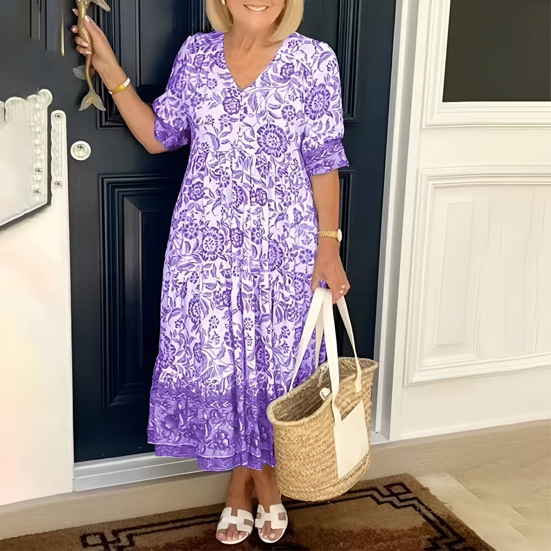 Rosetta | V-Neck Bohemian Dress