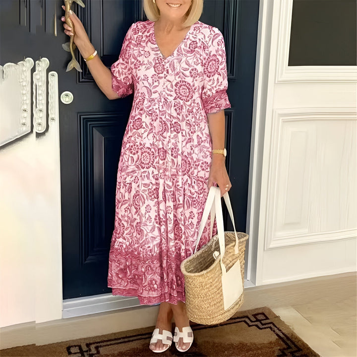 Rosetta | V-Neck Bohemian Dress