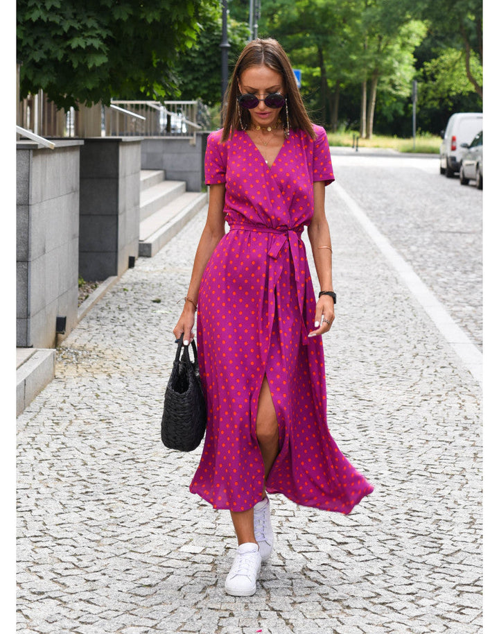 Judy | Stylish V-Neck Floral Dress