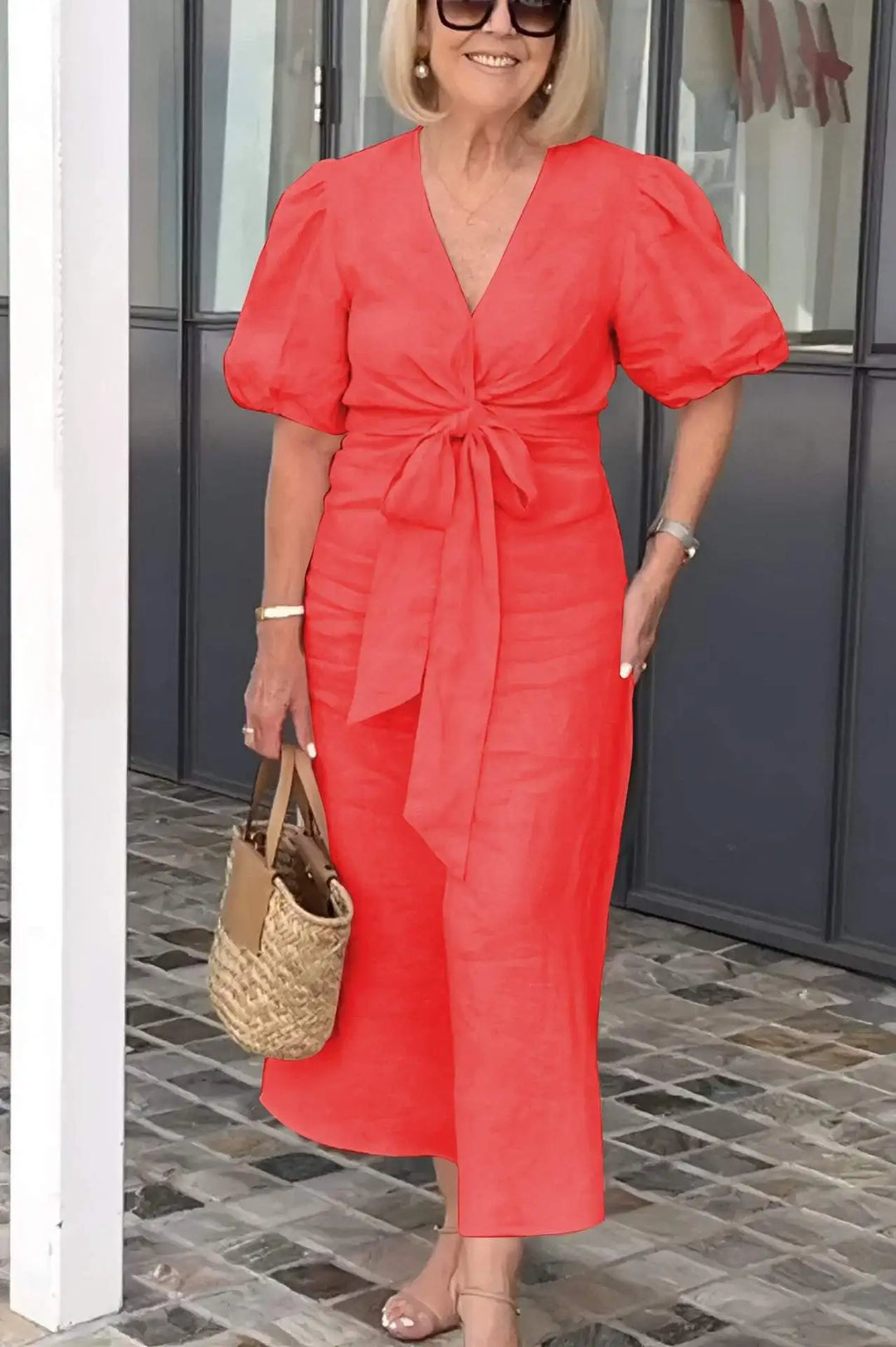 Natasha | Elegant V-Neck Dress