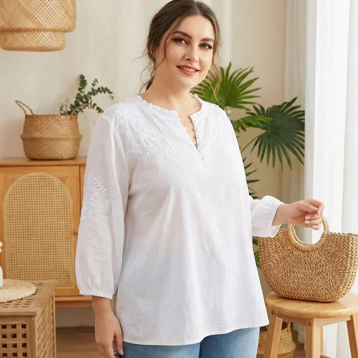 Amaya | Floral Button-Front Blouse