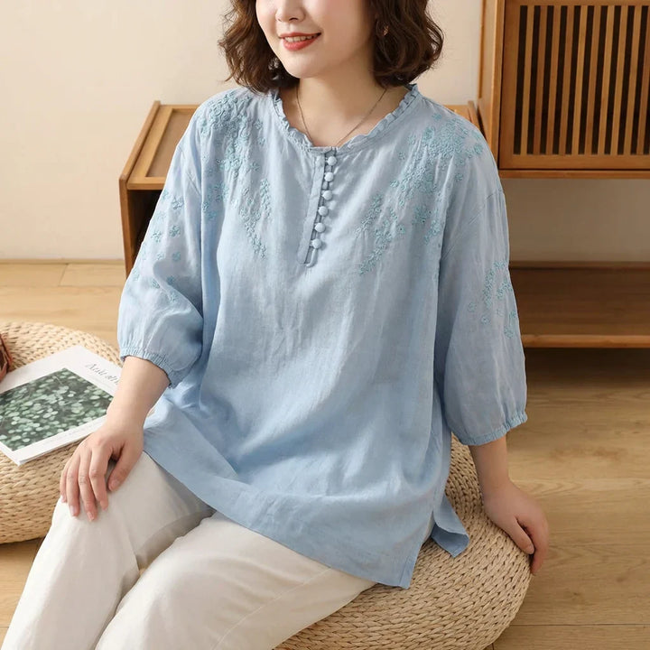 Amaya | Floral Button-Front Blouse