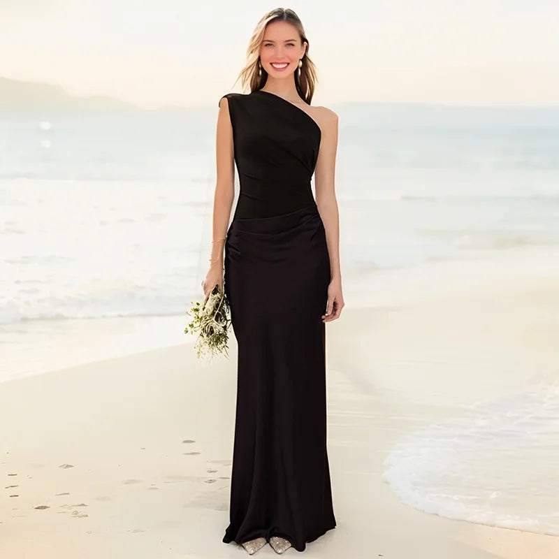 Florence | Maxi Dress with a Guilt in Satin