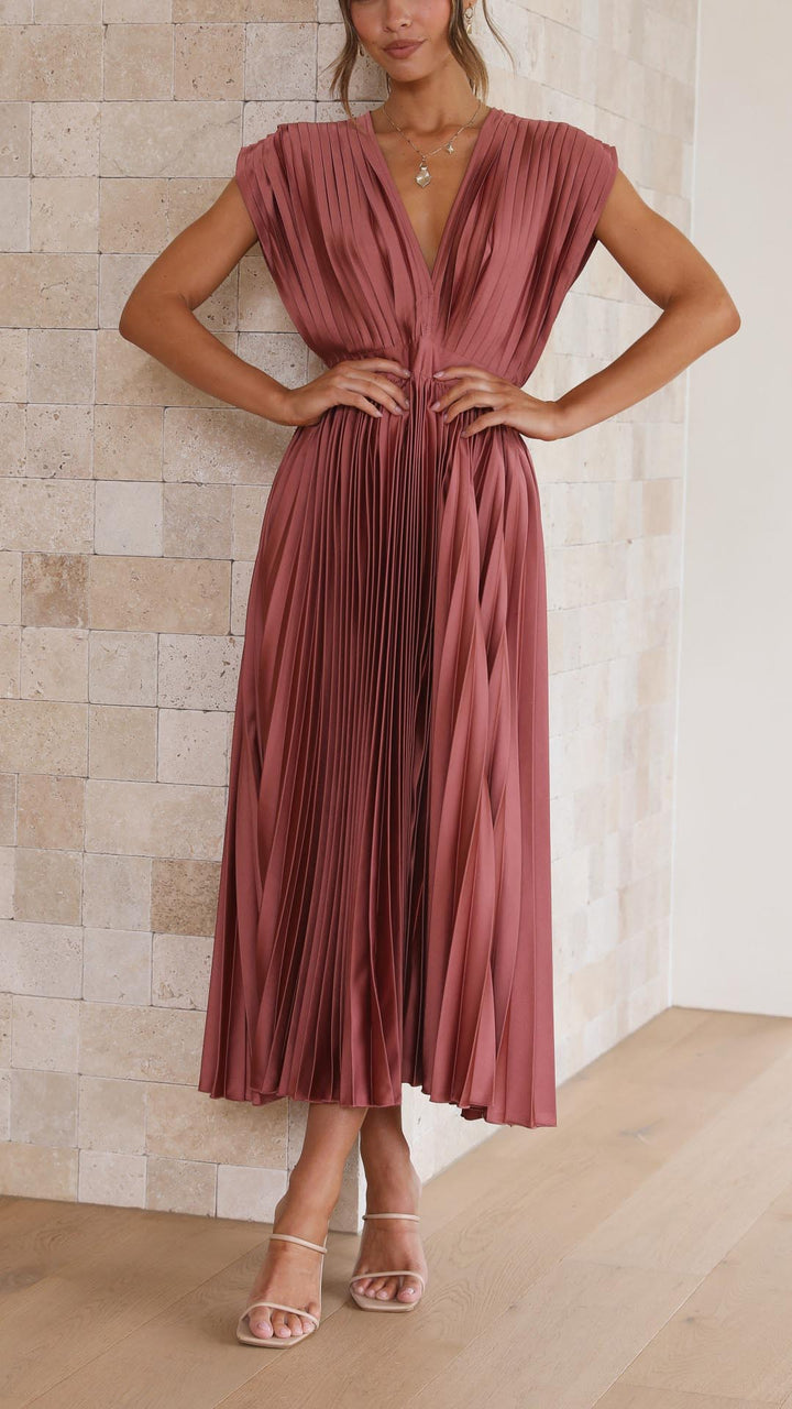 Whitney | Pleated Maxi Dress