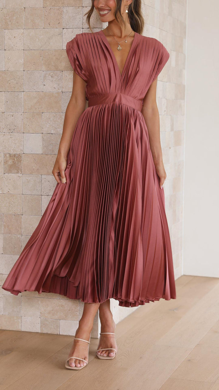 Whitney | Pleated Maxi Dress