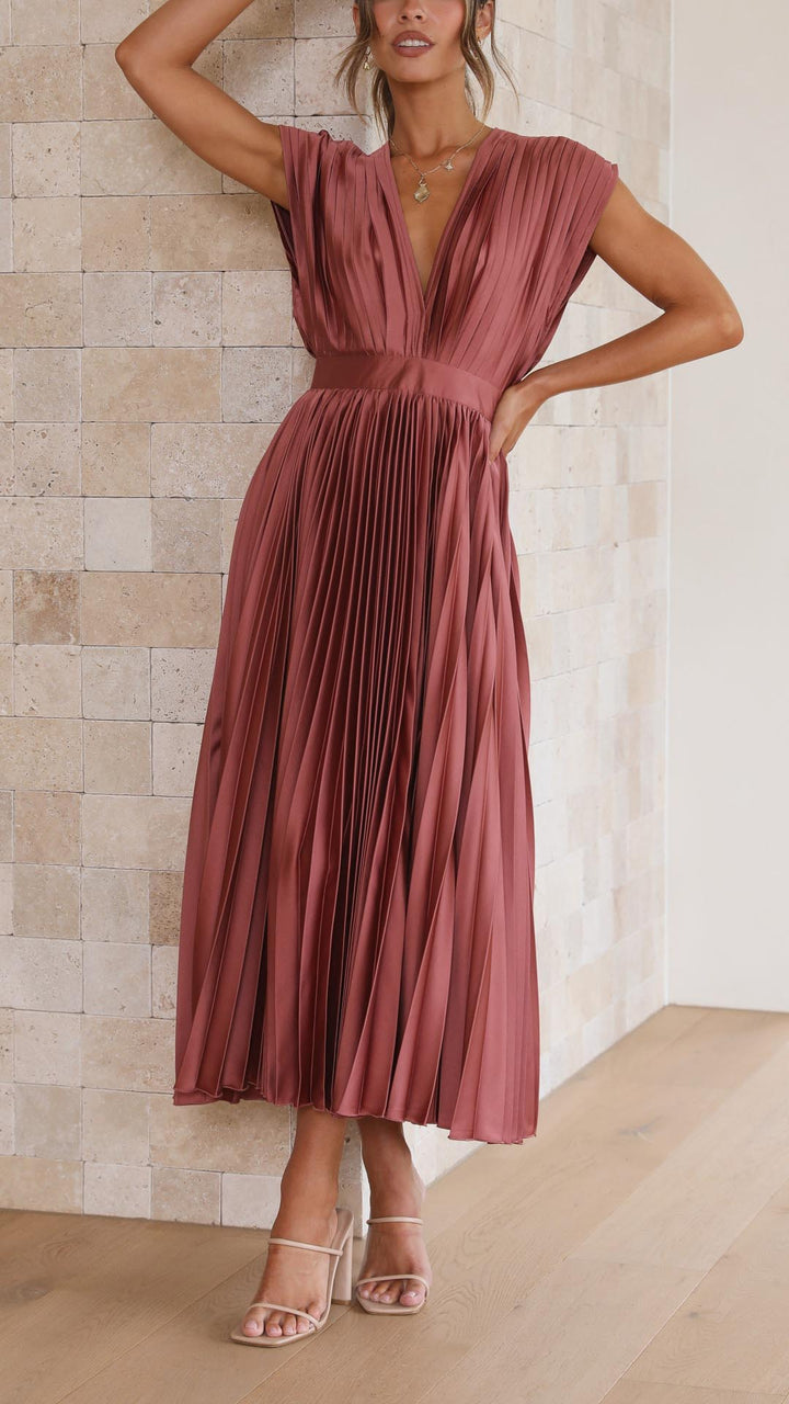 Whitney | Pleated Maxi Dress