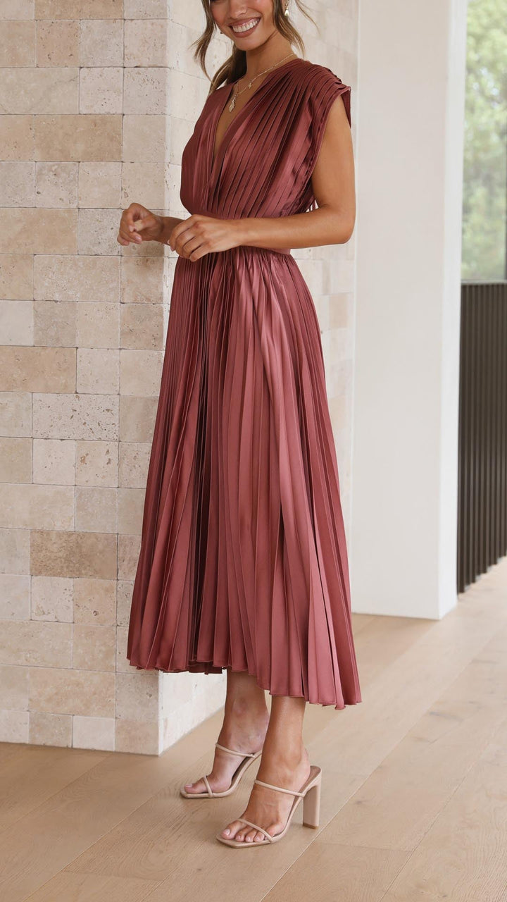 Whitney | Pleated Maxi Dress