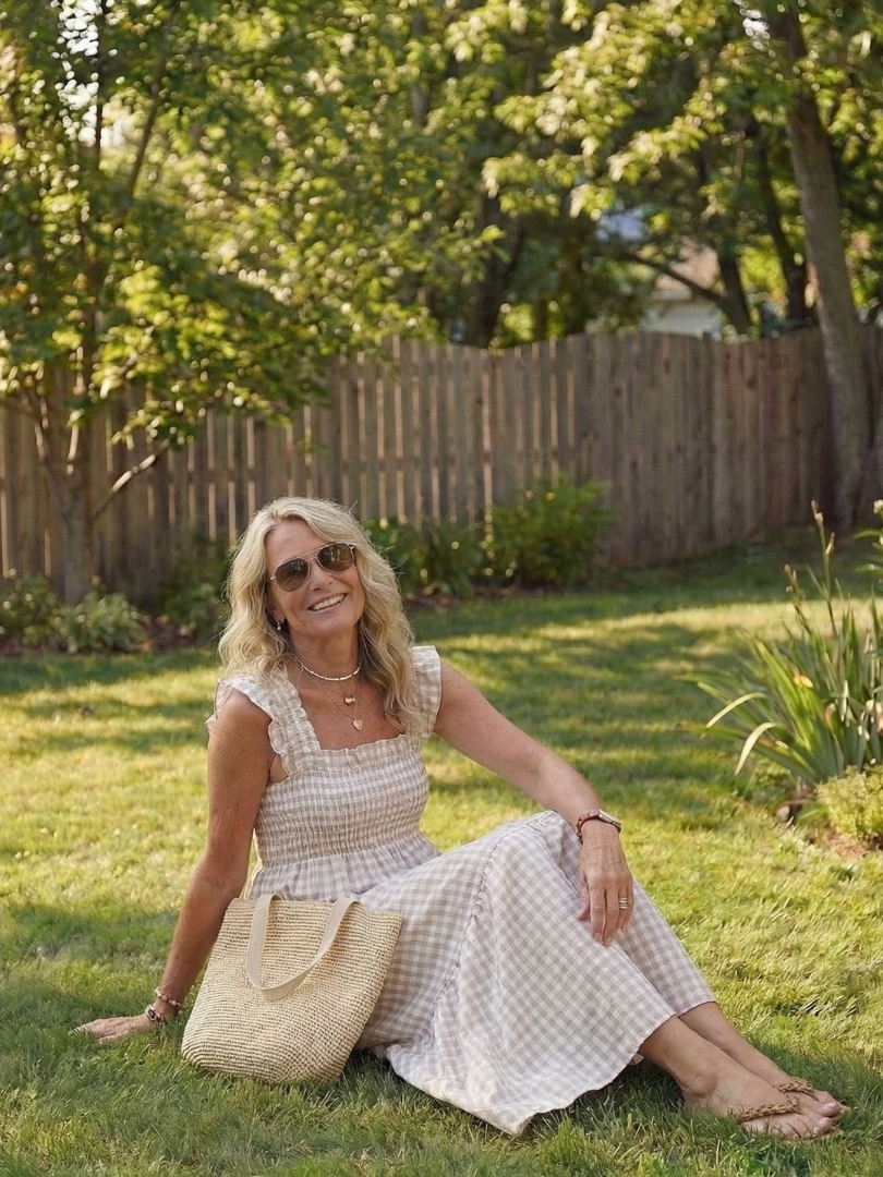 Isolde | Flutter Sleeve Smocked Gingham Maxi Dress