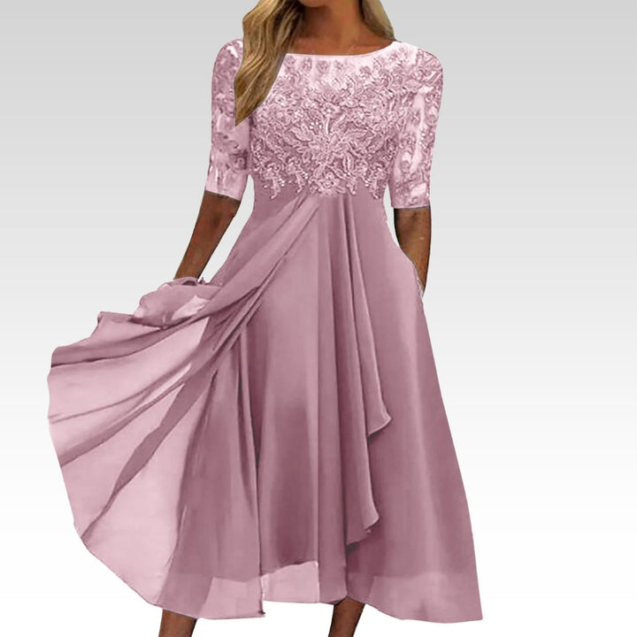 Zaria | The Flattering Lace Midi Dress