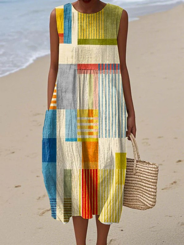 Eve Geometric Midi Dress