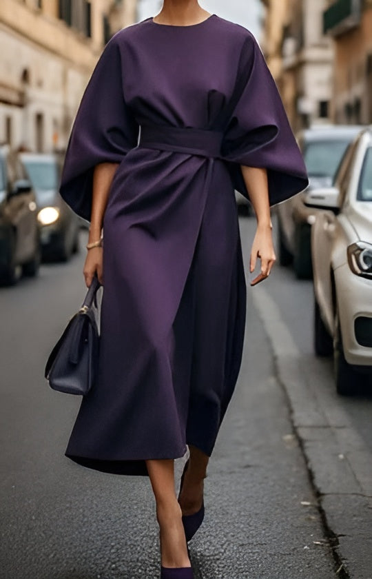 Lissey | Minimalist Belted Luxe Dress