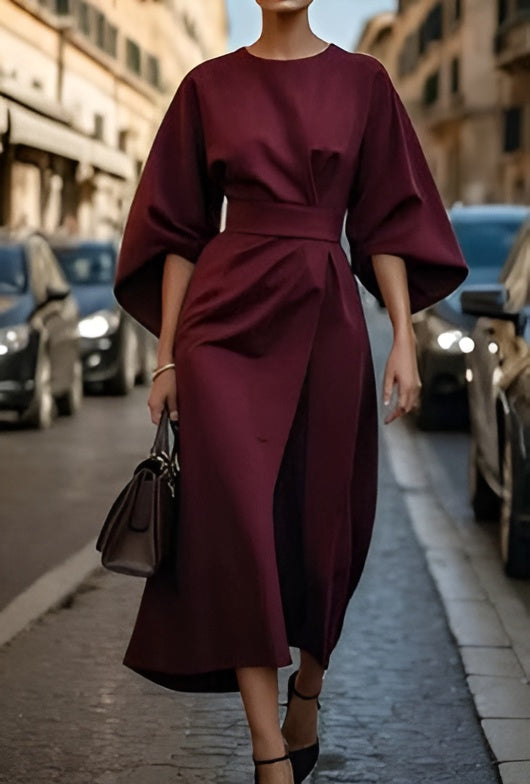 Lissey | Minimalist Belted Luxe Dress