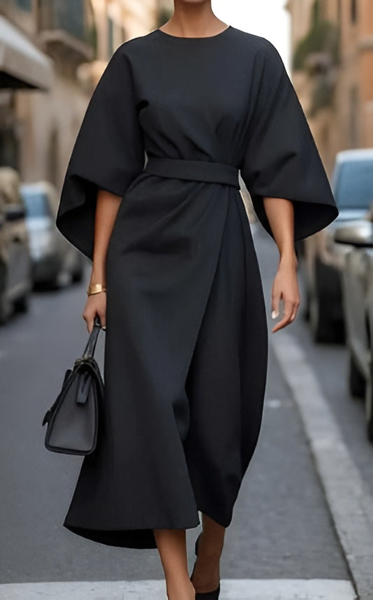Lissey | Minimalist Belted Luxe Dress