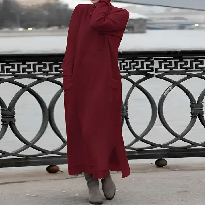 Mara Knitted Maxi Dress | Cozy Long Sleeve Oversized Winter Dress