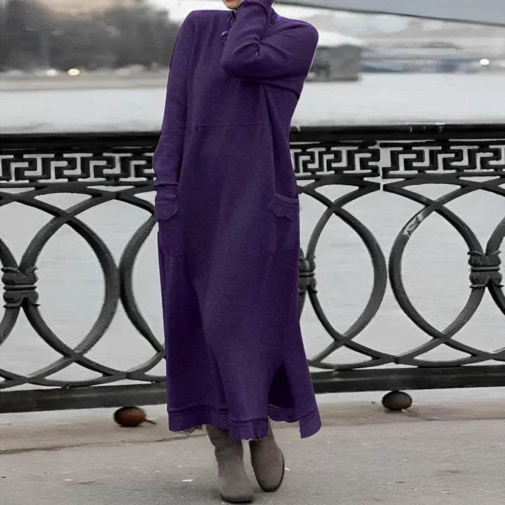 Mara Knitted Maxi Dress | Cozy Long Sleeve Oversized Winter Dress