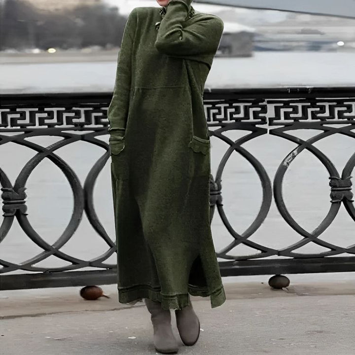 Mara Knitted Maxi Dress | Cozy Long Sleeve Oversized Winter Dress
