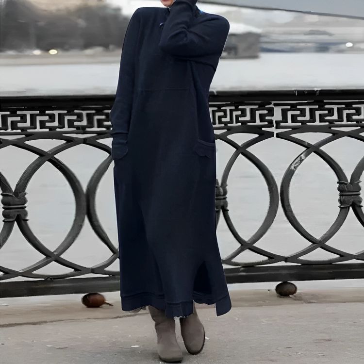 Mara Knitted Maxi Dress | Cozy Long Sleeve Oversized Winter Dress