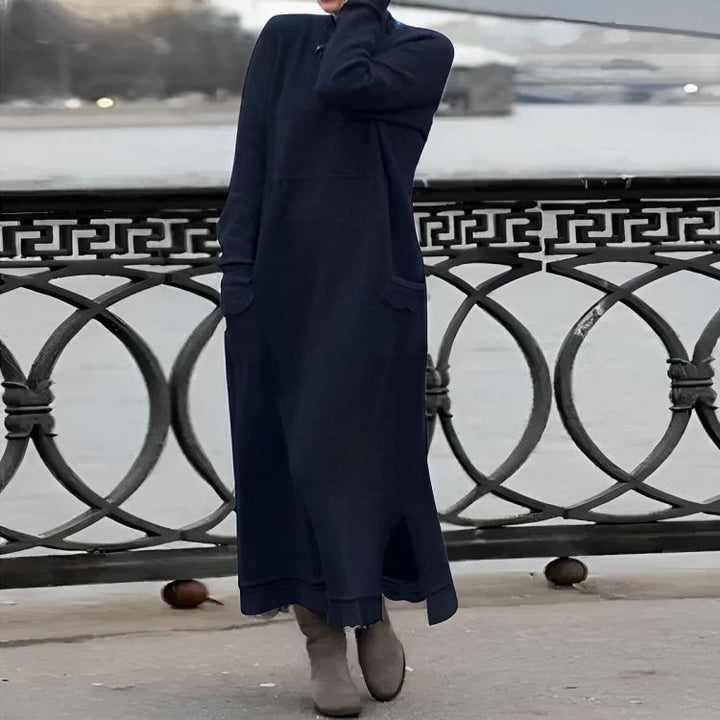 Mara Knitted Maxi Dress | Cozy Long Sleeve Oversized Winter Dress